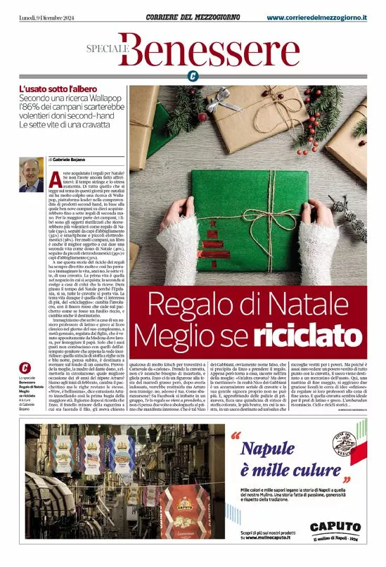 Prima-pagina-corriere del mezzogiorno-del-2024-12-09